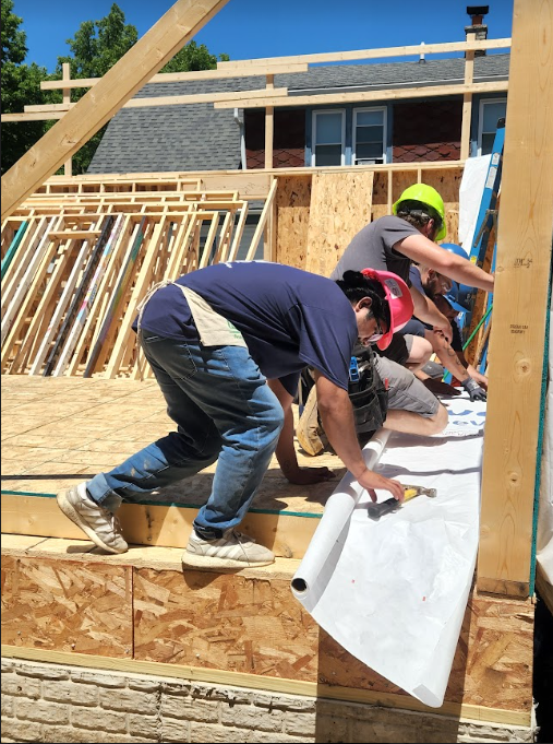 Winco employees helping out with a Habitat for Humanity project